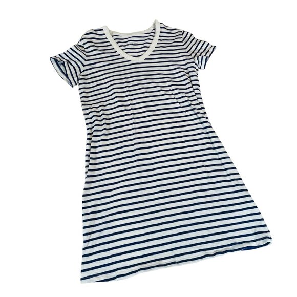 Universal Thread Dresses & Skirts - Striped Navy & White V-Neck T-Shirt Dress Women’s Small S By Universal Thread